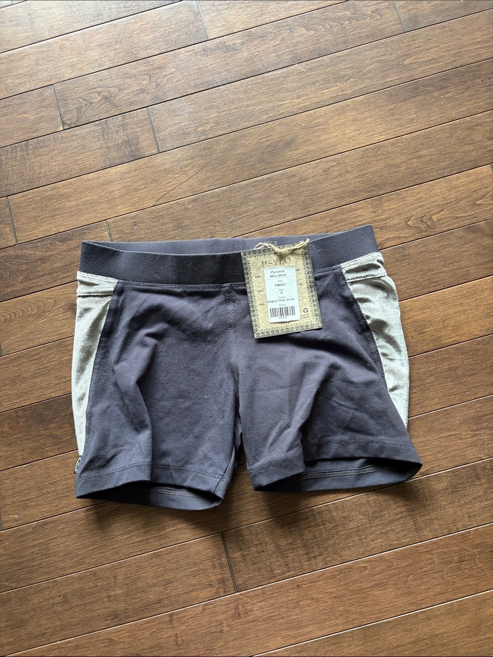 Women's Bike Shorts in Charcoal with Light Gray Panels